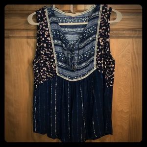 Rewind New sleeveless navy blouse